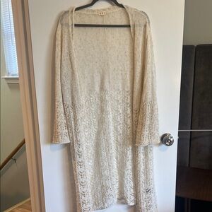 POL Cream Open Knit Cardigan